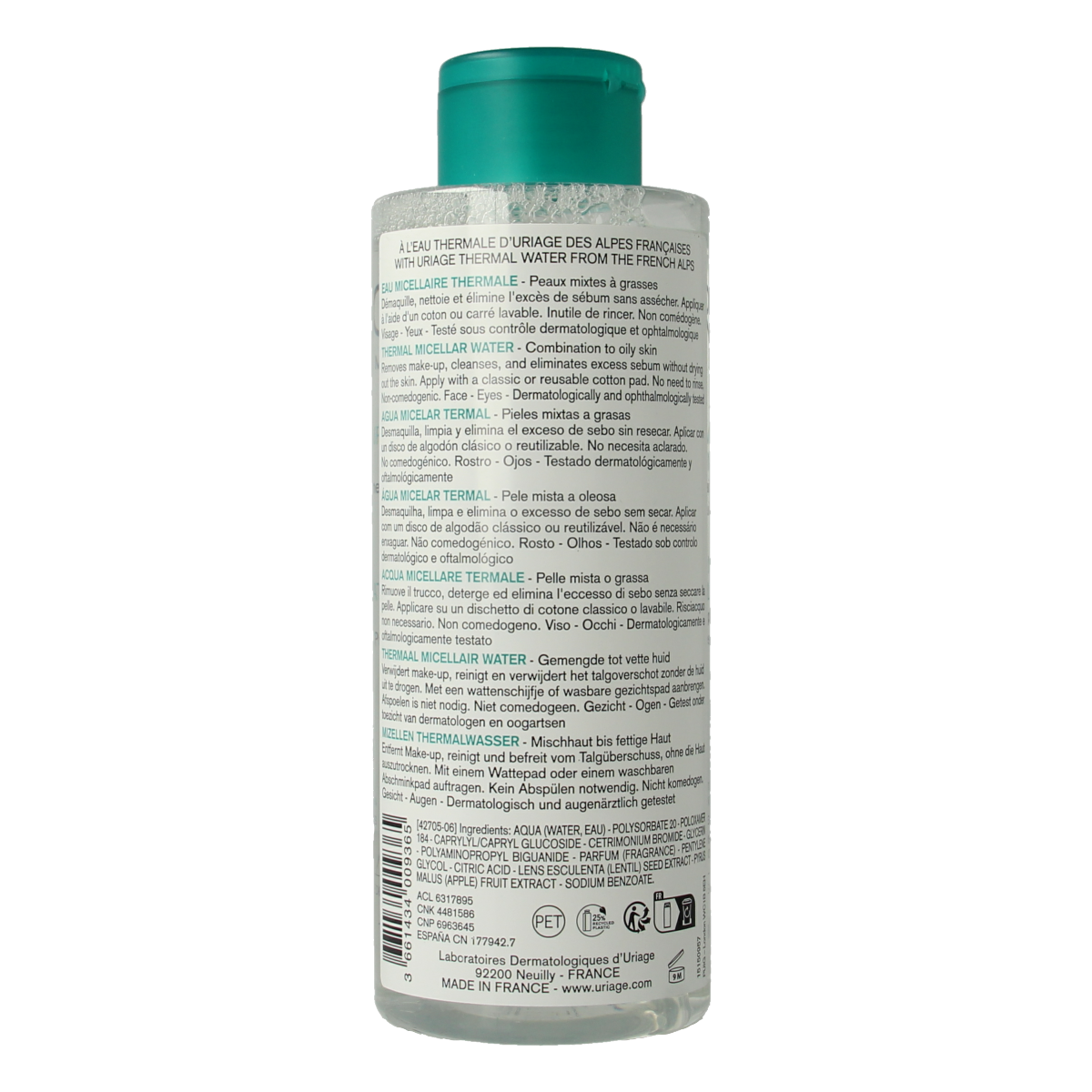 Uriage Thermaal micellairwater gemengde tot vette huid 500.00 Milliliter