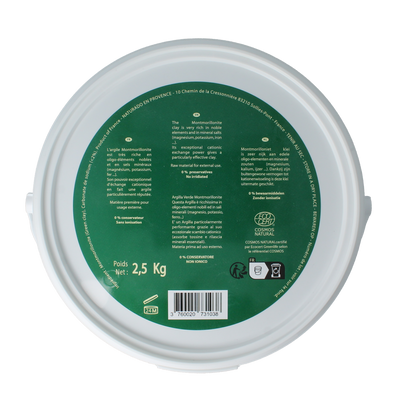 Naturado  Groene klei montmorillon emmer 2500.00 Gram