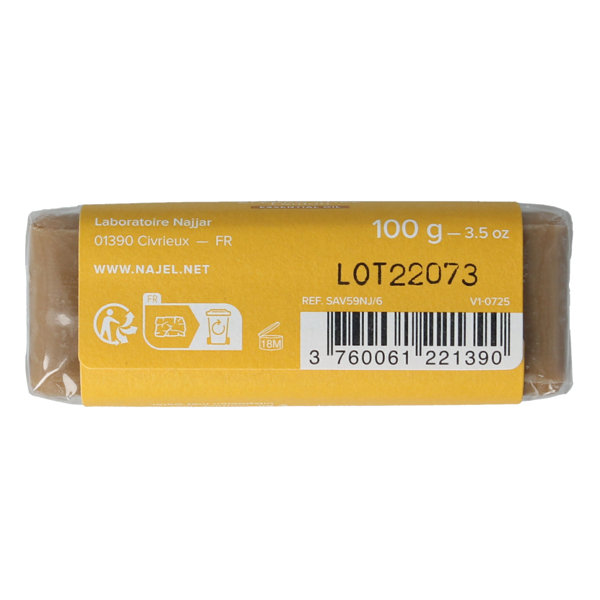 Najel Aleppo Aleppo zeep olijf citroen limoen 100.00 Gram