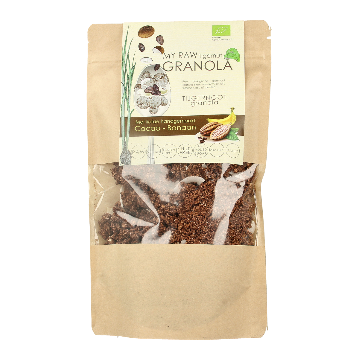 Vitiv Tijgernoot granola choc banaan bio 230.00 Gram