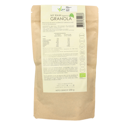 Vitiv Tijgernoot granola choc banaan bio 230.00 Gram