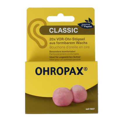Ohropax Oordopjes classic 20.00 Stuks
