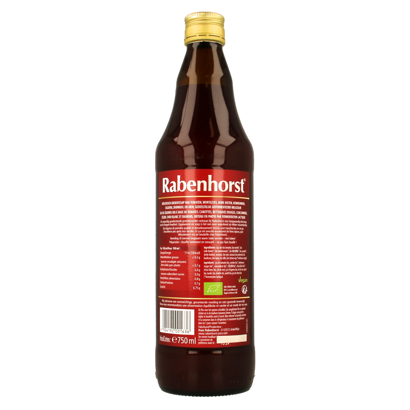 Rabenhorst Groentensap bio 750 Milliliter