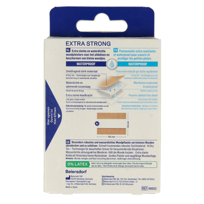 Hansaplast Extra strong waterproof pleisters 8.00 Stuks