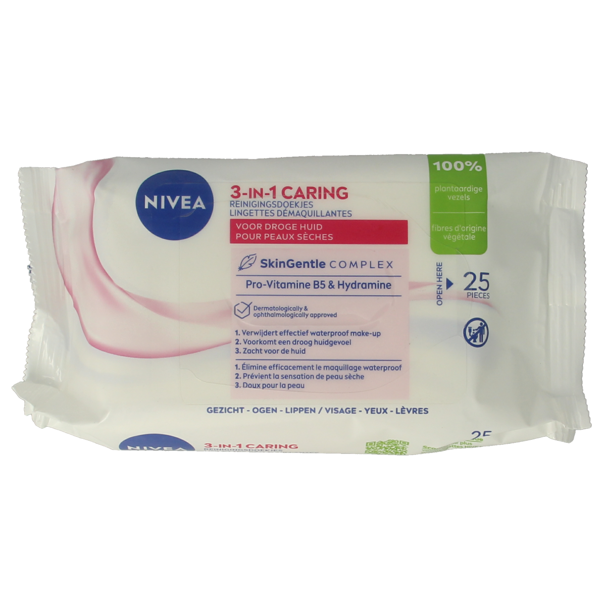 Nivea Verzachtende doekjes droge/gevoelige huid 25.00 Stuks