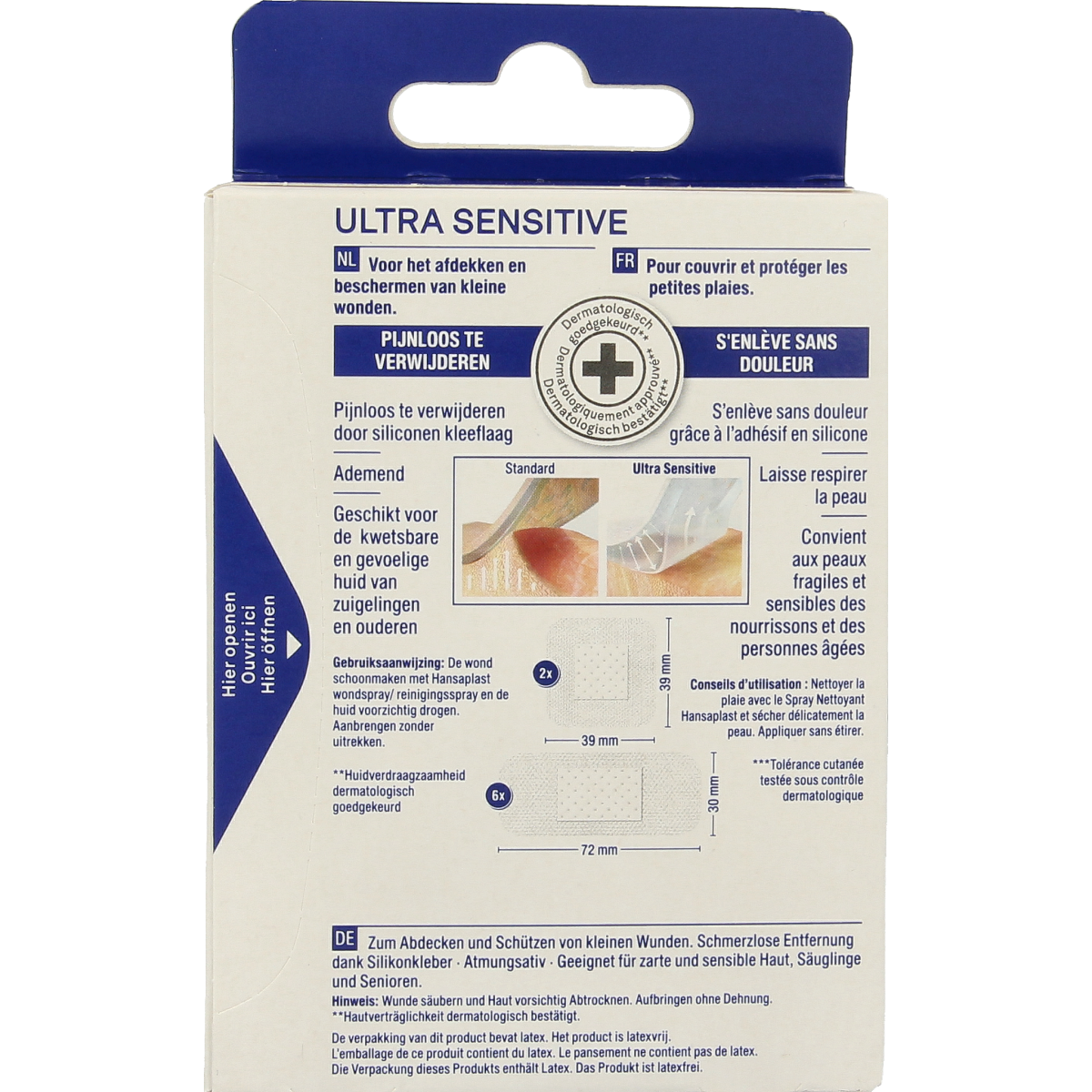 Hansaplast Pleisters ultra sensitive 8.00 Stuks
