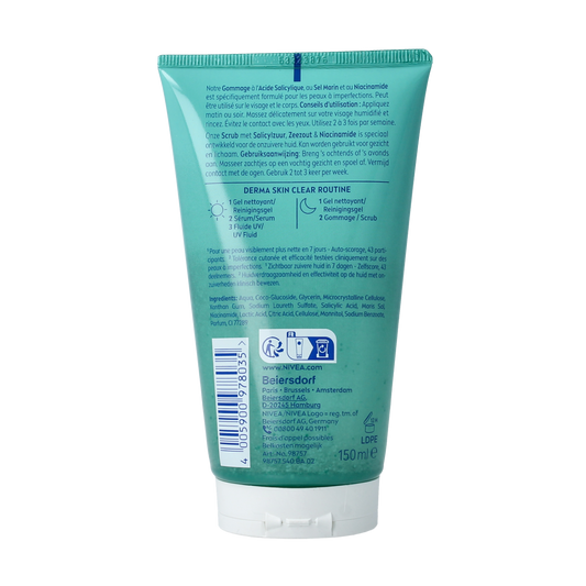 Nivea Derma skin clear scrub 150.00 Milliliter