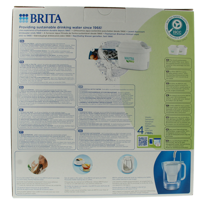 Brita Waterfilterbundel cool powder blue + 3 filters 1.00 Stuks