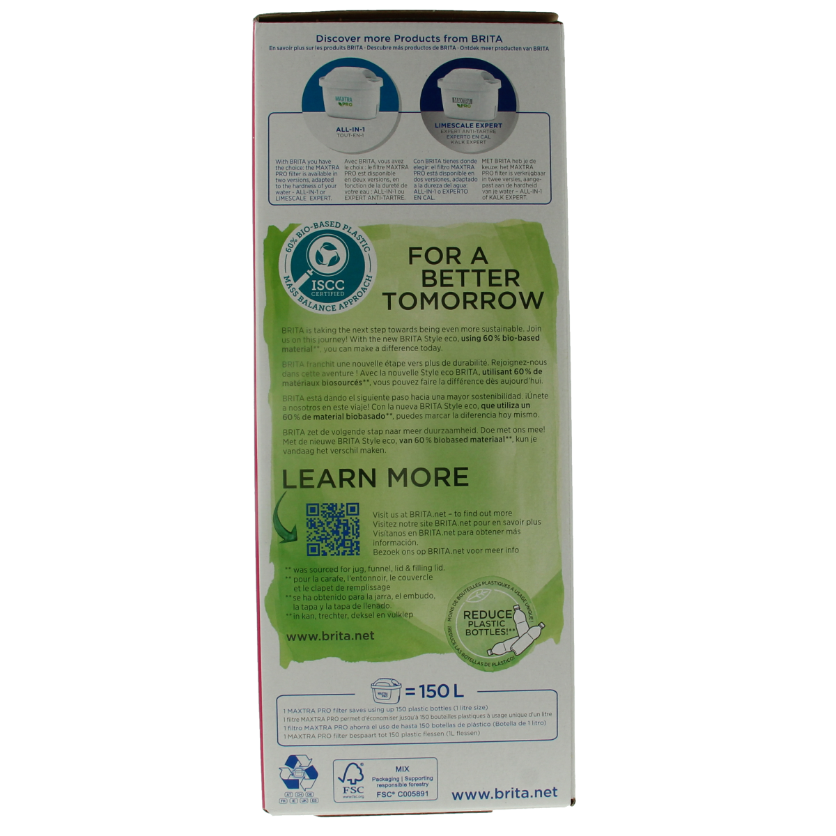 Brita Waterfilterbundel cool powder blue + 3 filters 1.00 Stuks