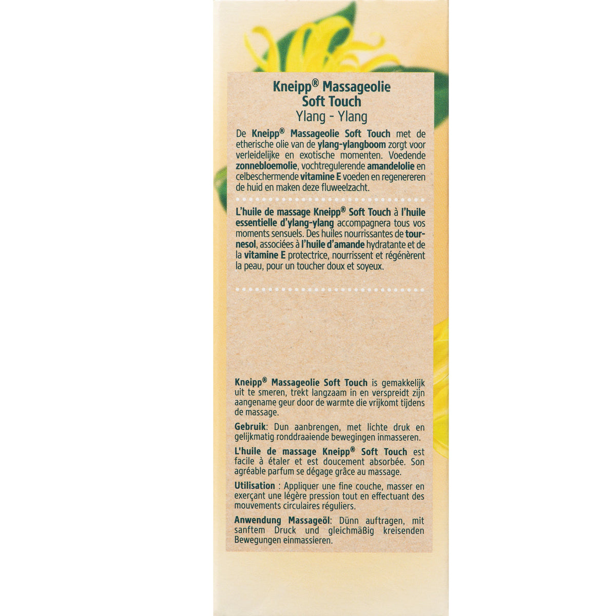 Kneipp Soft touch massageolie ylang ylang 100 Milliliter