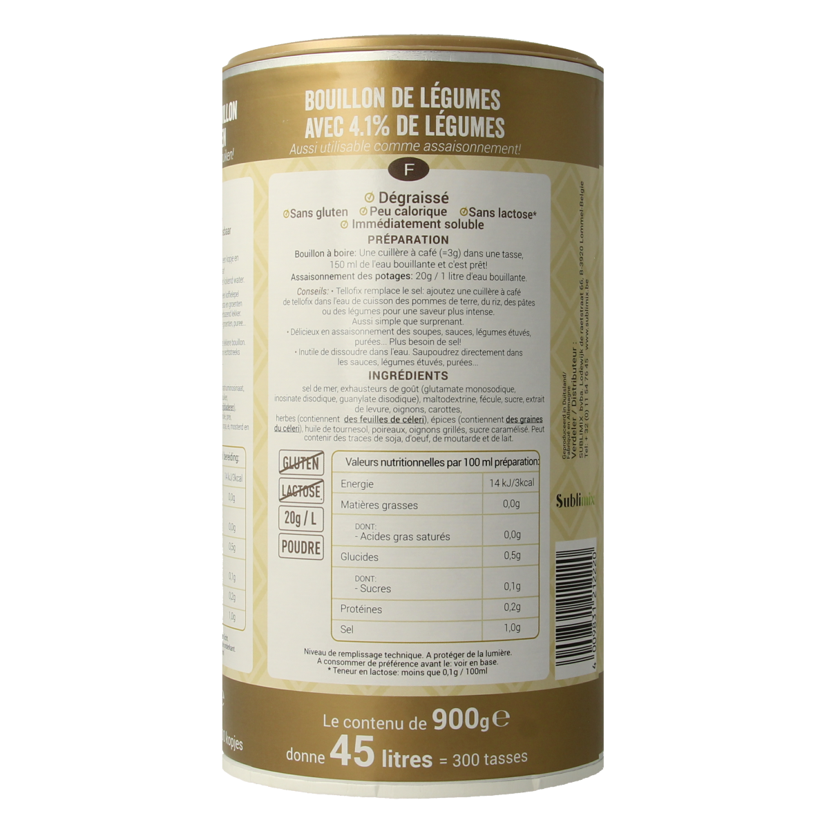 Sublimix Tellofix gold glutenvrij 900.00 Gram