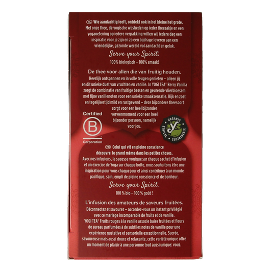 Yogi Tea Berry vanilla bio 17 Zakjes