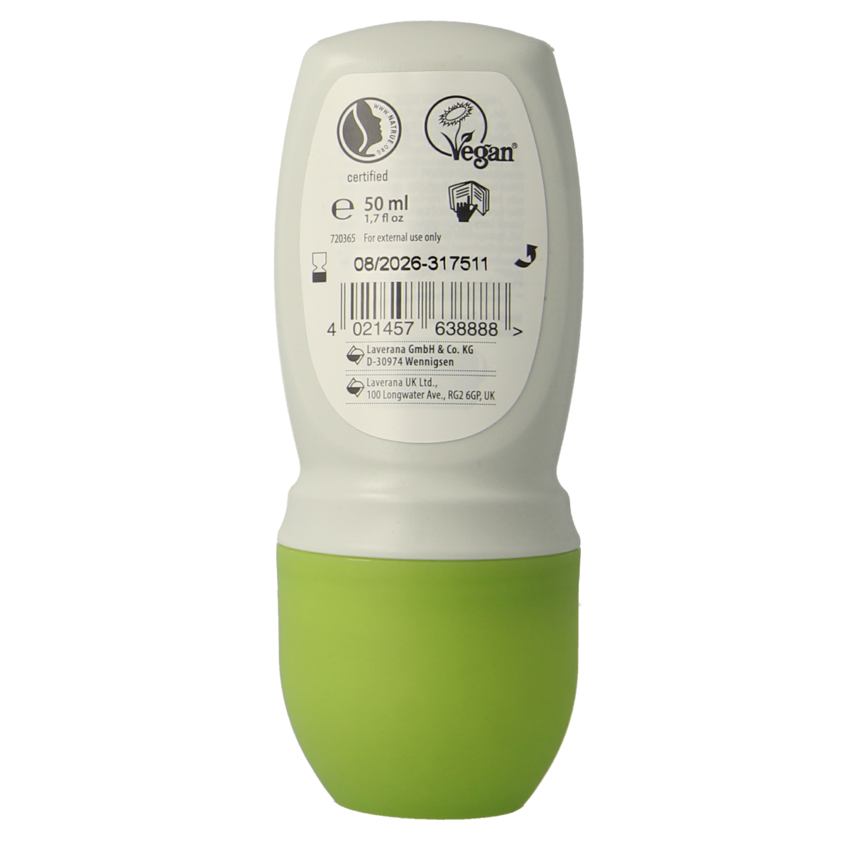 Lavera Deodorant roll-on natural & refresh bio 50.00 Milliliter