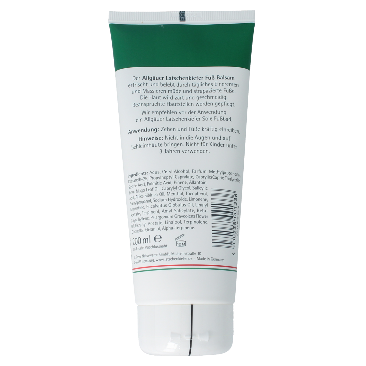 Allgauer Latshen Kiefer Voetbalsem allgasan 200.00 Milliliter