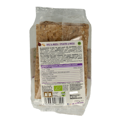 Dr. Karg's Spelt met muesli bio 200 Gram