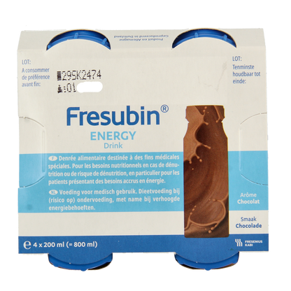 Fresubin Energy drink chocolade 200ml 4.00 Stuks
