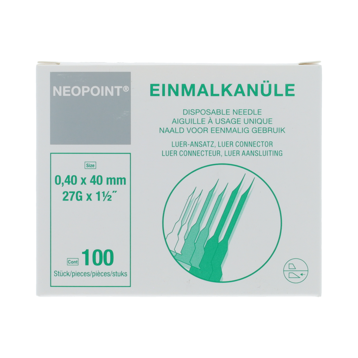 Neopoint Neopoint injectie naald 0.40X 40MM   100.00 Stuks