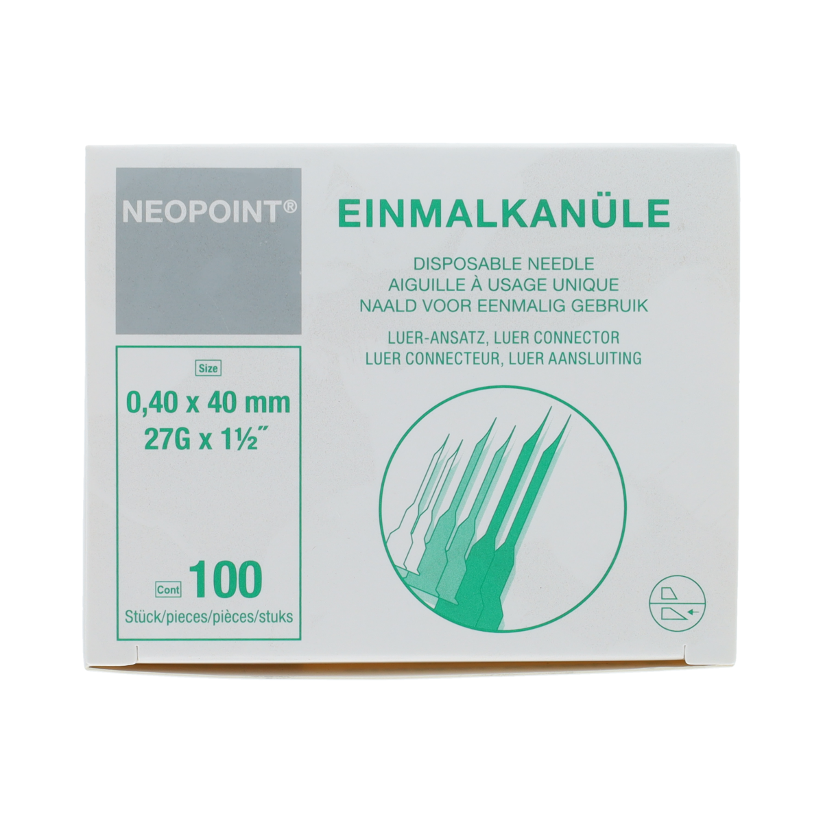 Neopoint Neopoint injectie naald 0.40X 40MM   100.00 Stuks