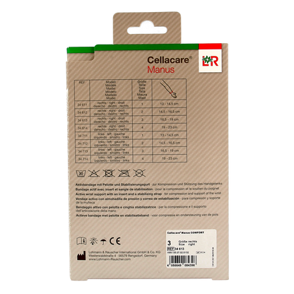 Cellacare Manus comfort polsbandage rechts maat 3  1.00 Stuks