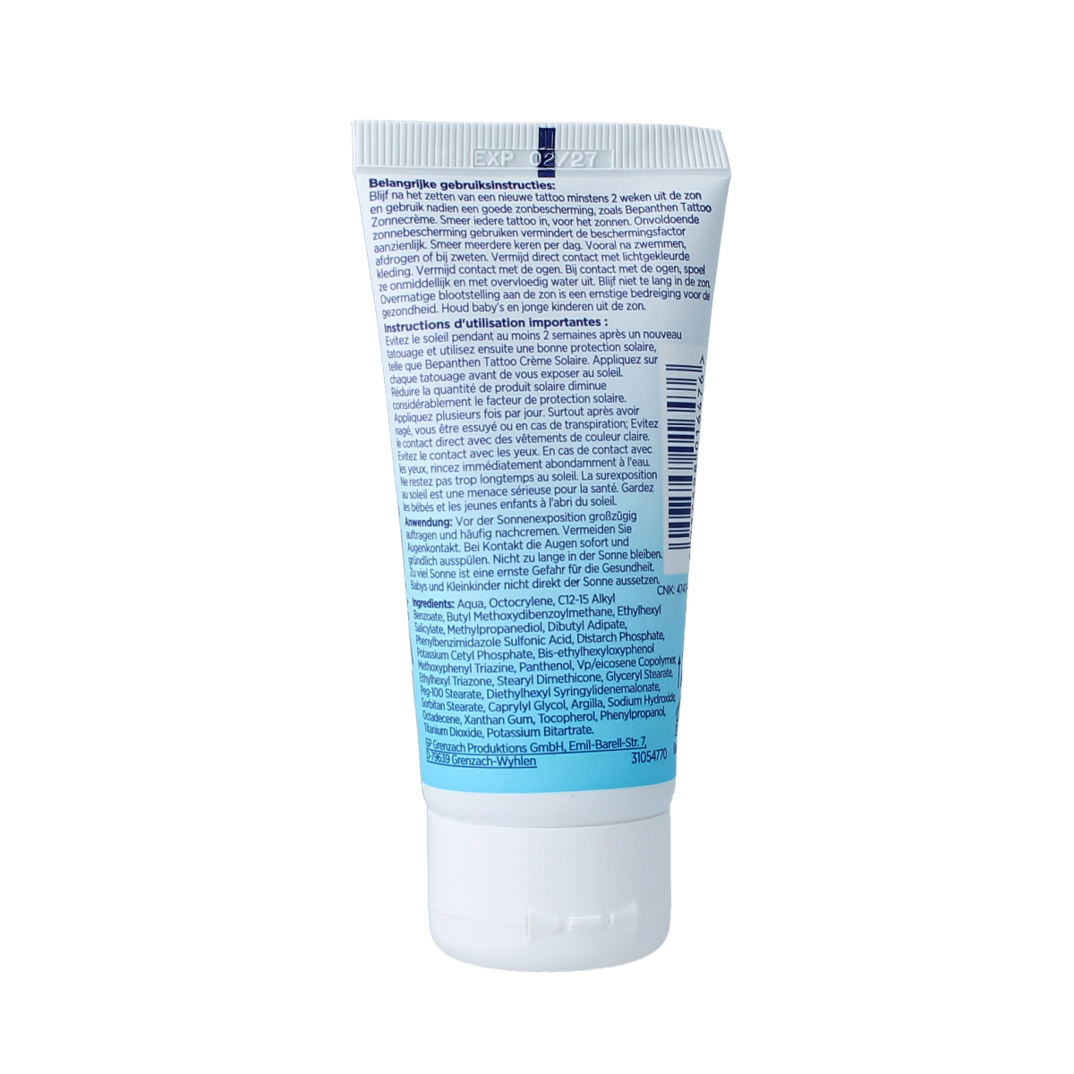 Bepanthen Tattoo zonnecreme SPF50+ 50.00 Milliliter