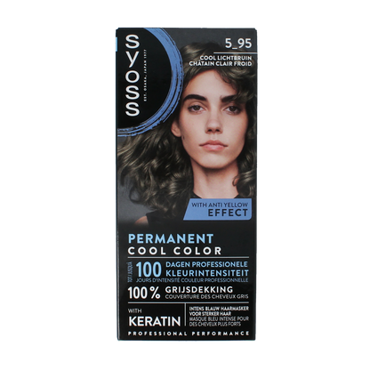 Syoss Permanent cool color 5-95 lichtbruin 1.00 Set