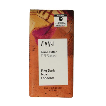 Vivani Chocolade minibars puur 71% bio 12.5 Gram