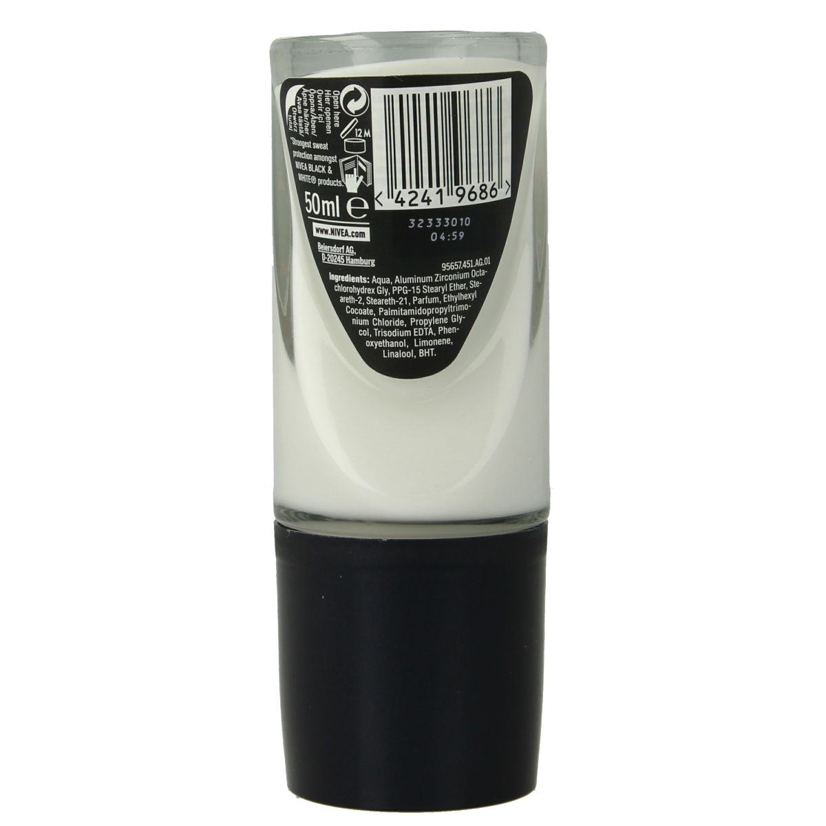 Nivea Men deodorant roller black & white max protection  50.00 Milliliter