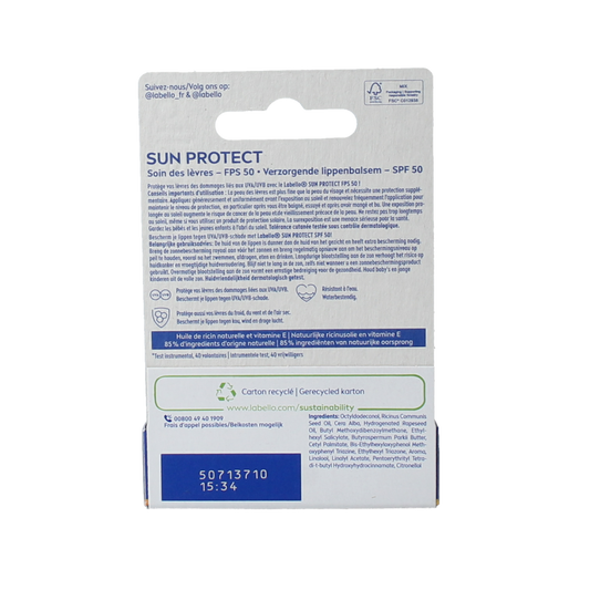 Labello Sun protect SPF50 1.00 Stuks