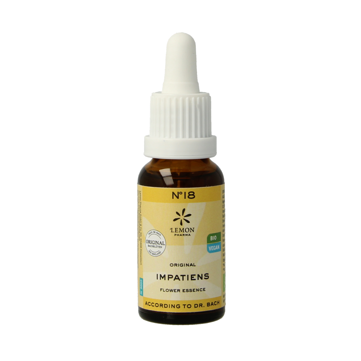 Bach Bloesem Bach bloesemremedies impatiens bio 20.00 Milliliter