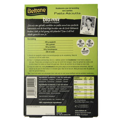Beltane Asciutta Siciliaanse spaghetti schotel mix bio 29.80 Gram