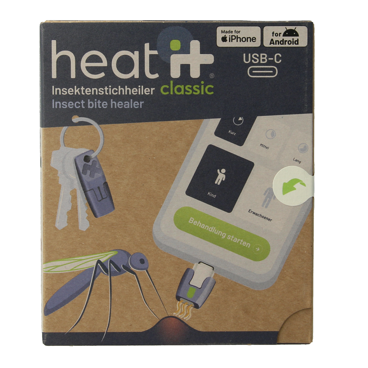 Heat-it Insect bite healer classic USB-C 1.00 Stuks