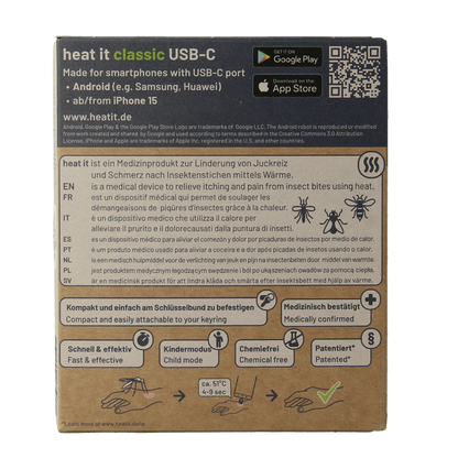 Heat-it Insect bite healer classic USB-C 1.00 Stuks