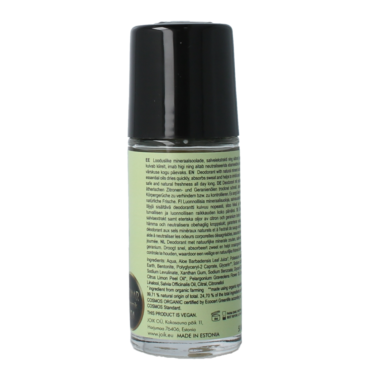 Joik Organics Lemon & geranium mineral deodorant vegan 50.00 Milliliter