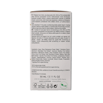Joik Organics Re-boost glow peeling mask resurfacing 50.00 Milliliter