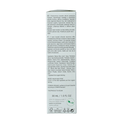 Joik Organics Moisture magnet booster serum hyaluronic acid 30.00 Milliliter