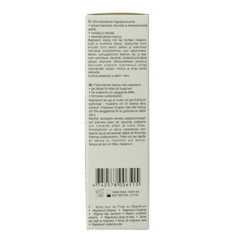 Joik Organics Organic foot spray magnesium 50 Milliliter