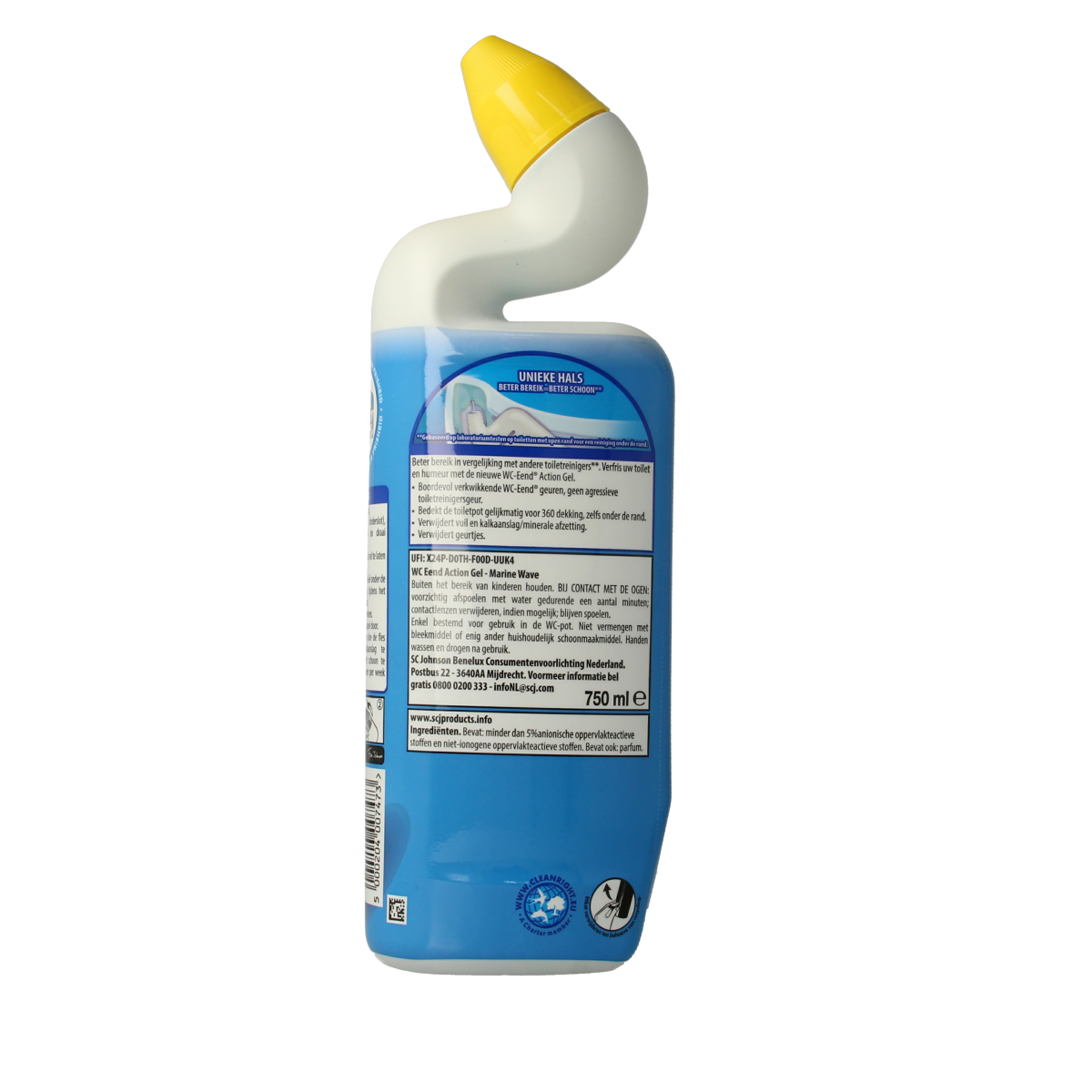 WC Eend Toiletreiniger action gel marine wave 750.00 Milliliter