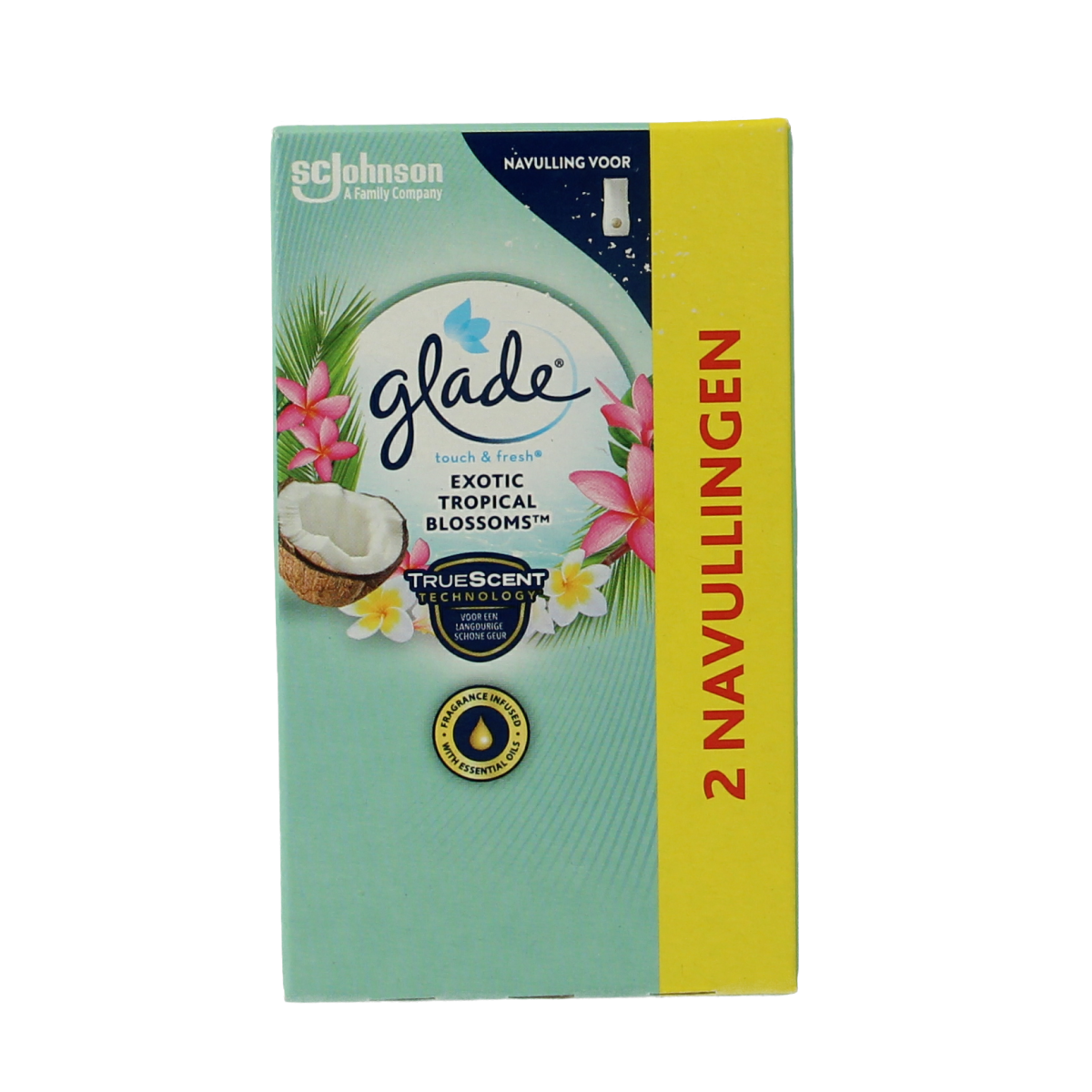 Glade Touch & fresh navul duo exotic tropical blossoms 2.00 Stuks