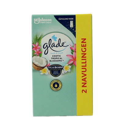 Glade Touch & fresh navul duo exotic tropical blossoms 2.00 Stuks