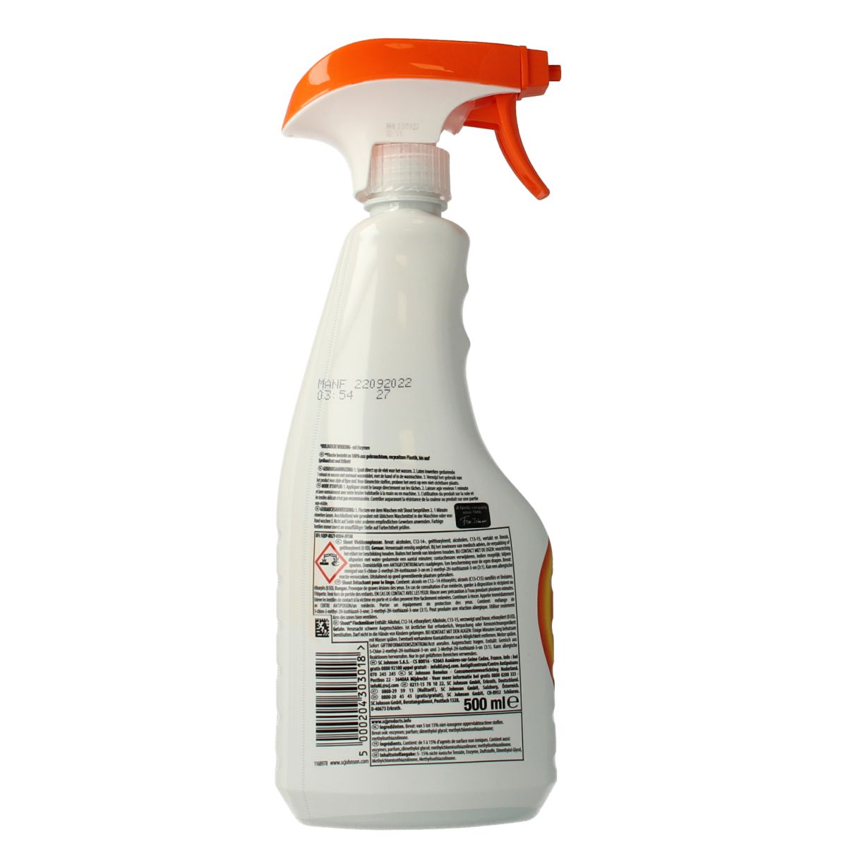 Mr Muscle Shout vlekkenoplosspray 500.00 Milliliter
