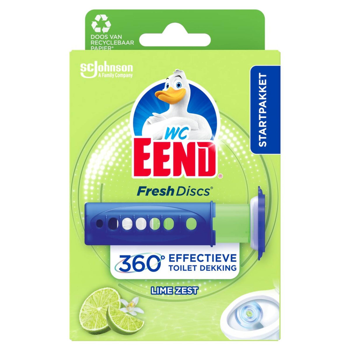 WC Eend Fresh disk houder lime 36.00 Milliliter