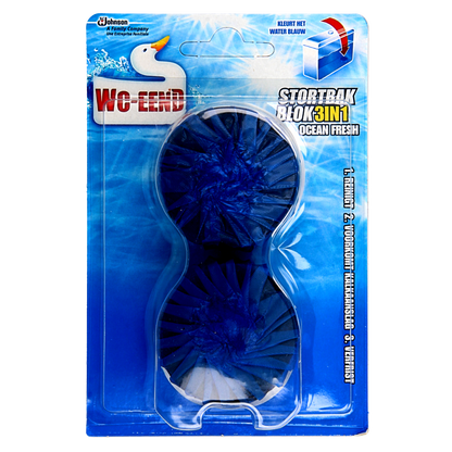 WC Eend Stortbakblok blauw duo 50.00 Gram