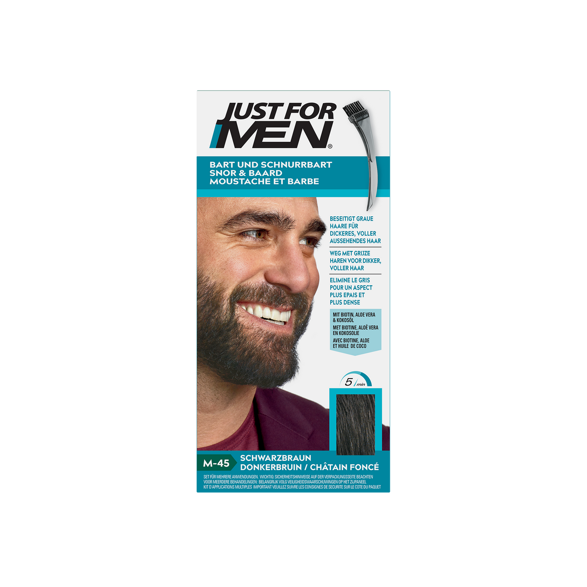 Just For Men Snor & baard donkerbruin M45 14.00 Gram