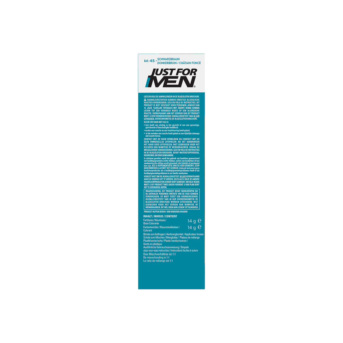 Just For Men Snor & baard donkerbruin M45 14.00 Gram