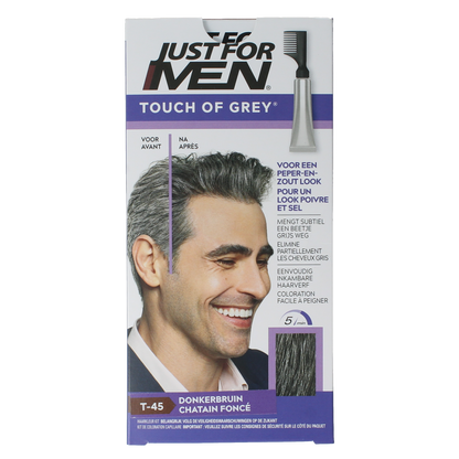 Just For Men Touch of grey T-45 donkerbruin 40.00 Gram