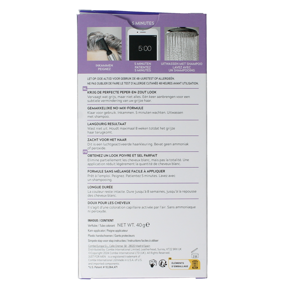 Just For Men Touch of grey T-45 donkerbruin 40.00 Gram