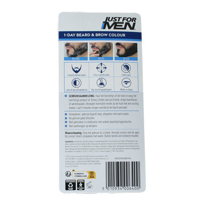 Just For Men Baard / wenkbrauw midden bruin 9 Milliliter