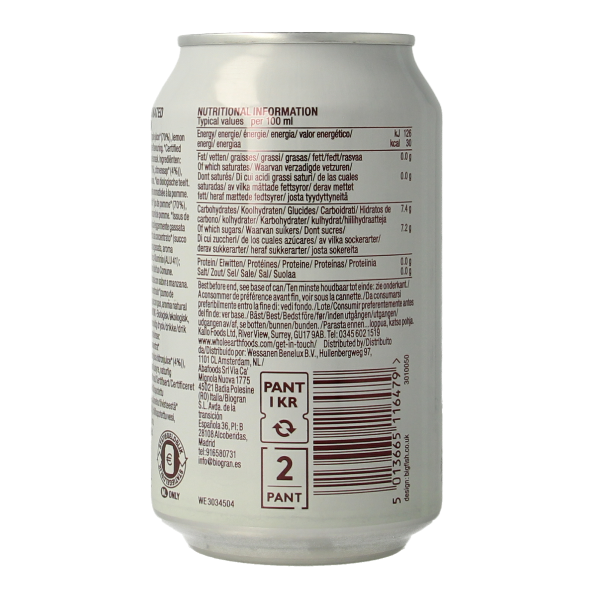 Whole Earth Sparkling apple bio 330.00 Milliliter