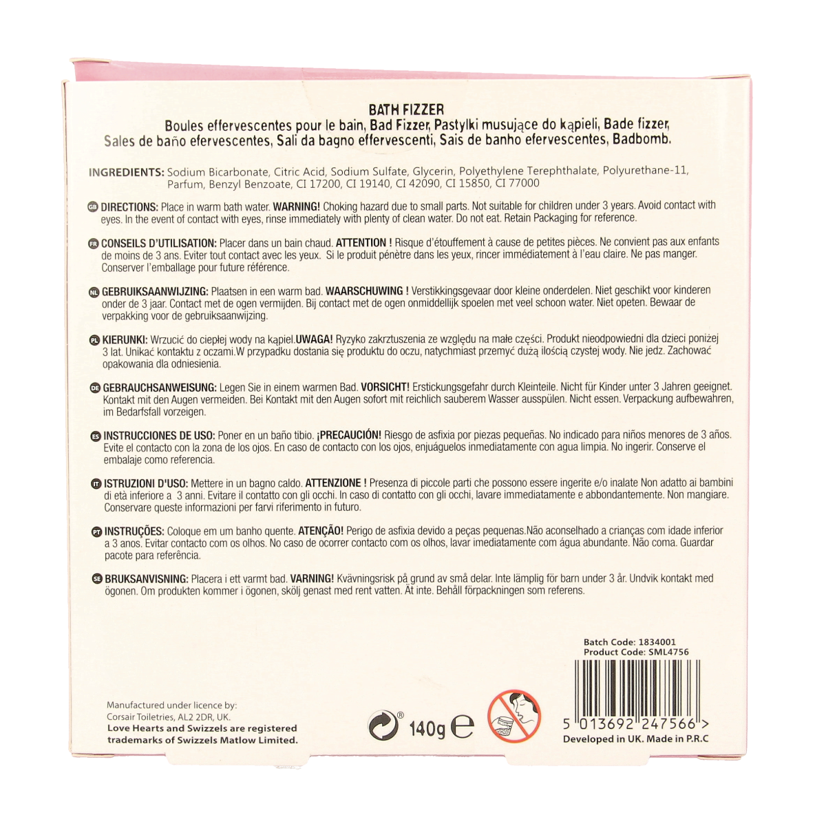 IDC Institute Institute hearts bath bomb  1.00 Stuks