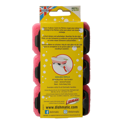 Dishmatic  Navulspons krasvrij  3.00 Stuks